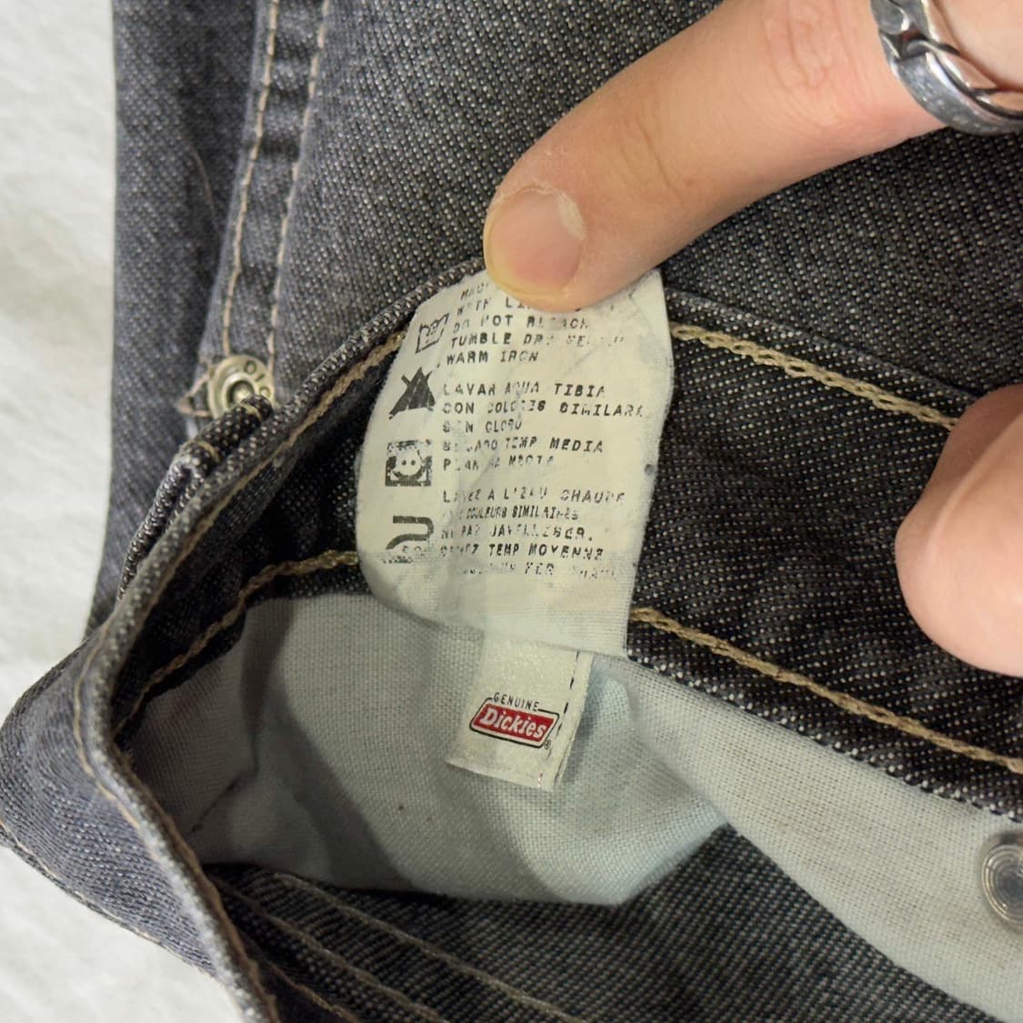 디키즈 카펜터 흑청 데님팬츠 32X30 상품이미지6