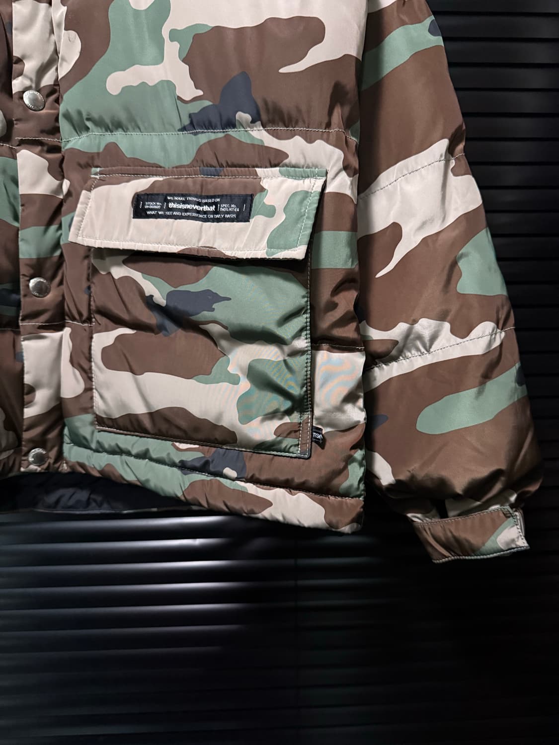 디스이즈네버댓 디네댓 카모 플라쥬 밀리터리 워크 솜 패딩 M 95 스트릿 상품이미지5