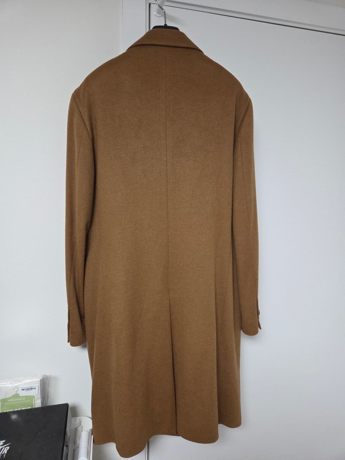 [새상품] 타임옴므 캐시미어100 싱글코트 카멜 105 상품이미지5