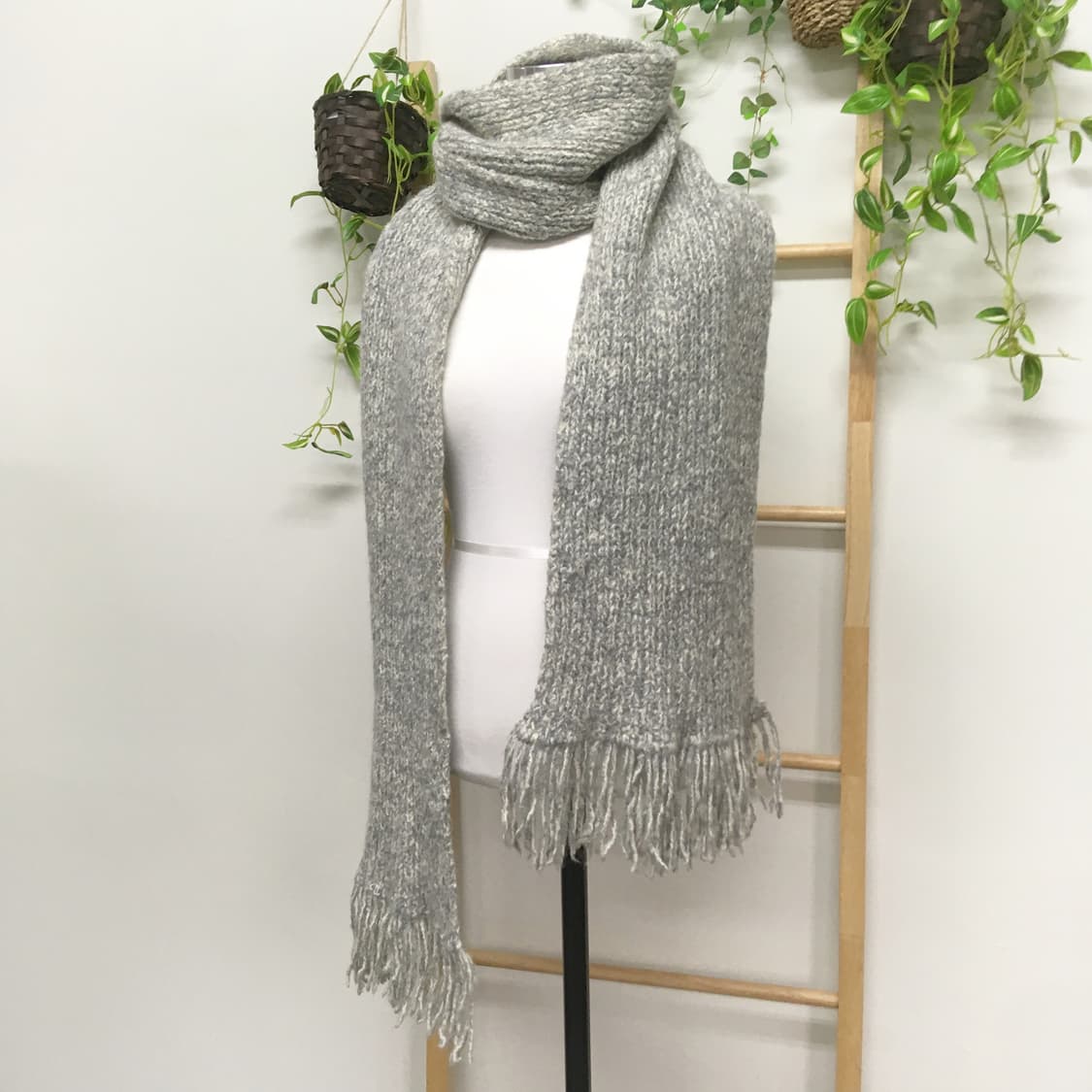 JPN/ 그레이머플러 모리걸머플러 뜨개머플러 모리룩머플러 상품이미지4