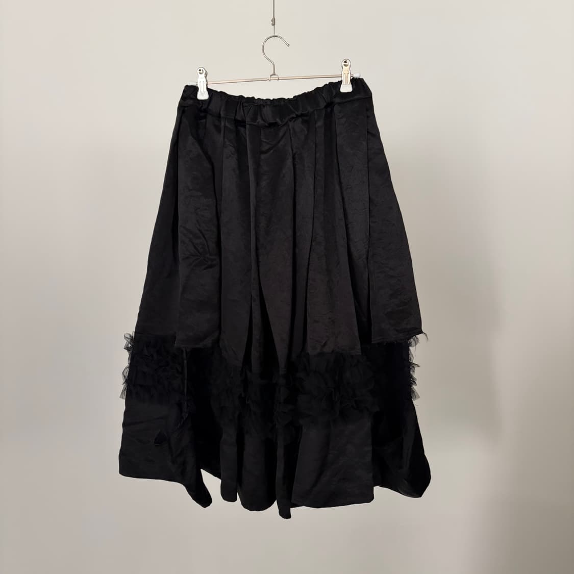 Satin Tulle Frill Detail Skirt 상품이미지8