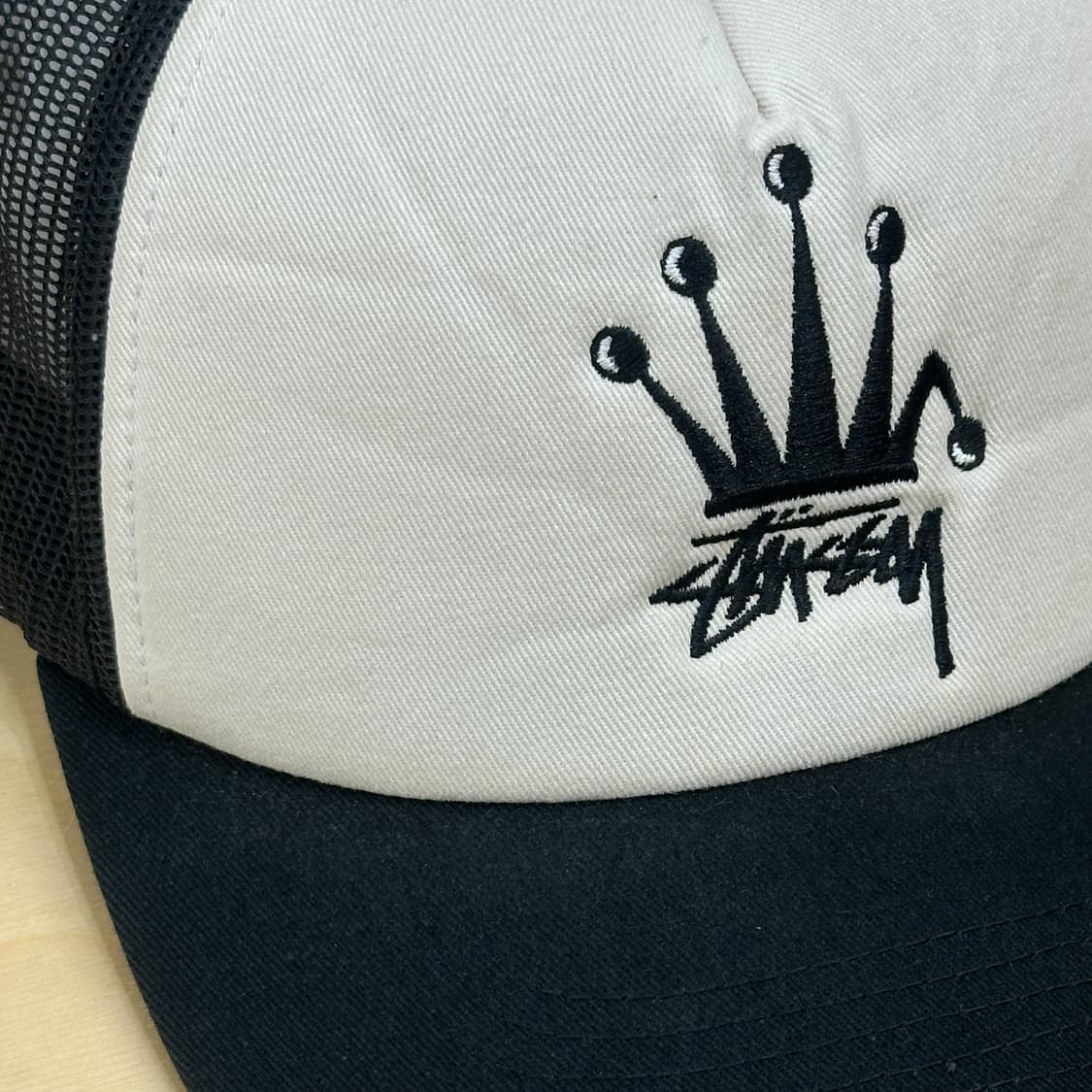 [F] 스투시 크라운 스탁 트러커 캡 블랙 상품이미지4