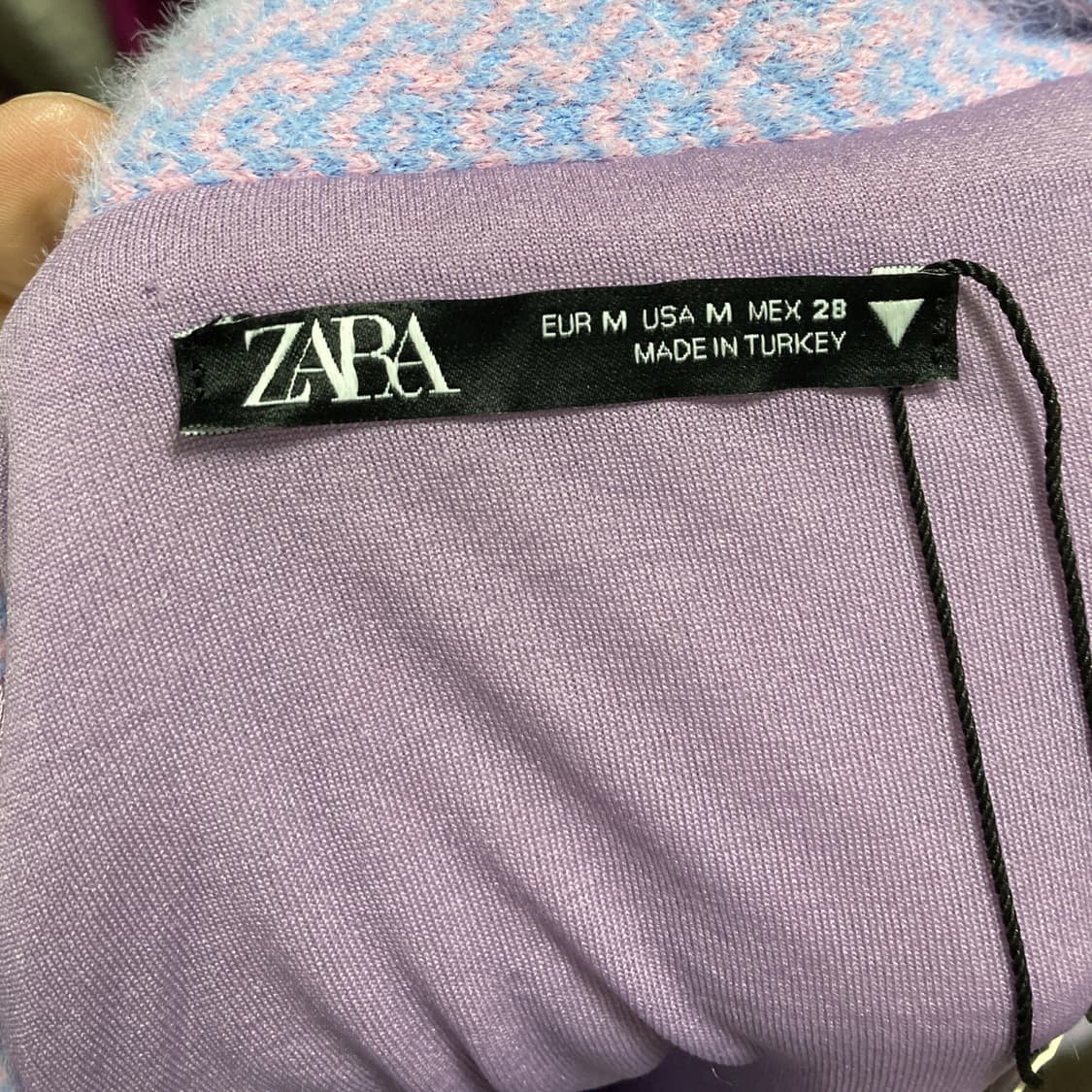 자라 여성캐주얼 숏자켓 퍼플 택새상품 M  상품이미지4