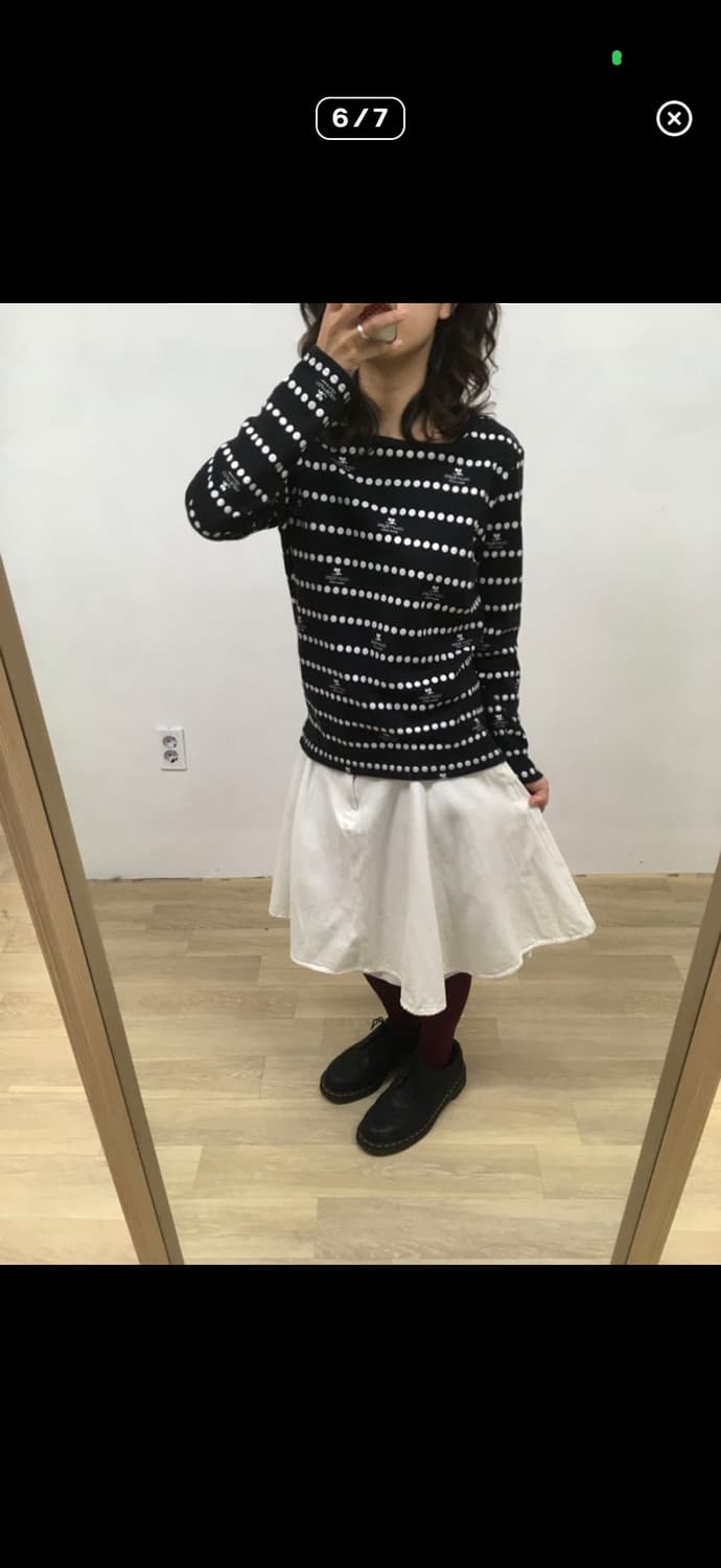 꾸레쥬 도트 티셔츠 dot t-shirt 상품이미지2