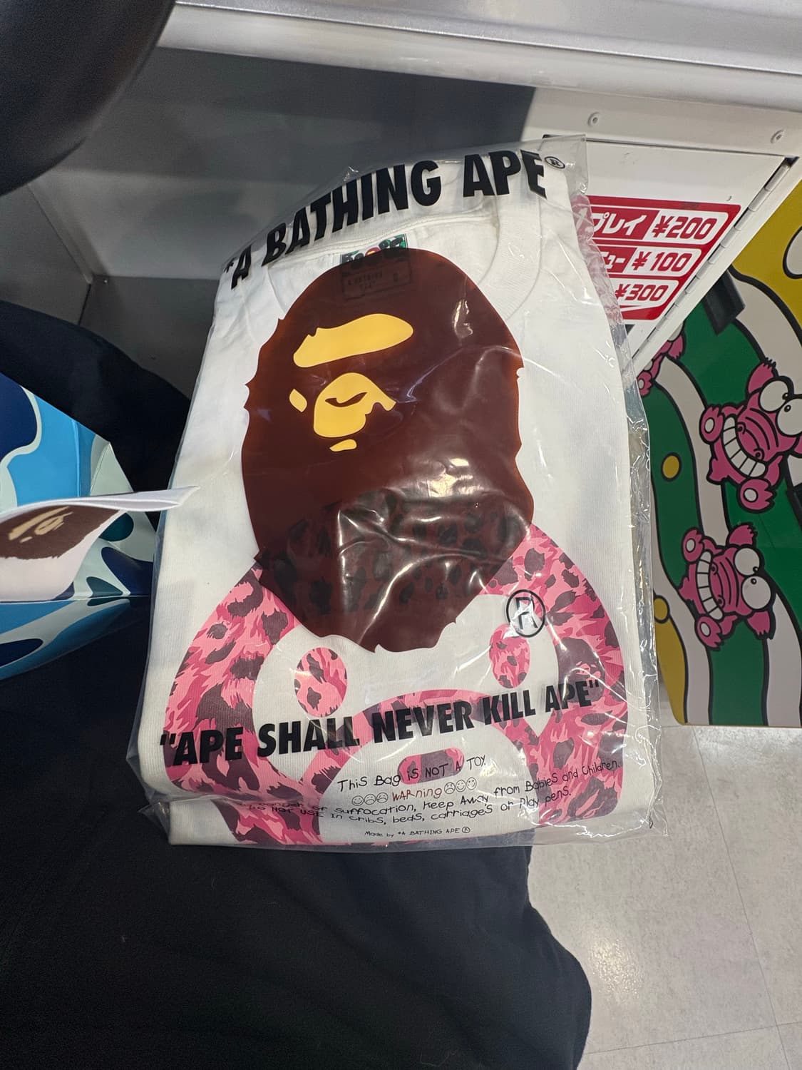 미개봉 베이프 핑크 레오파드 반팔 티셔츠 베이비 마일로 S 상품이미지2