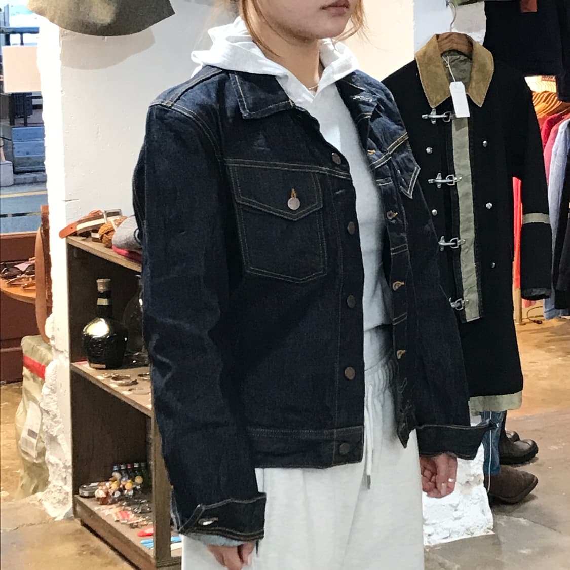 누디진 인디고 생지 데님 트러커자켓 남성 102 여성 루즈핏  상품이미지8