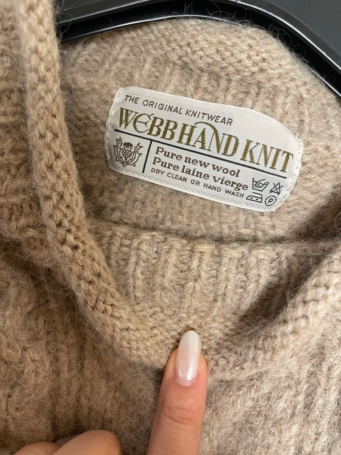 Webb Hand Knit 헤비 울 니트 오트밀 상품이미지4