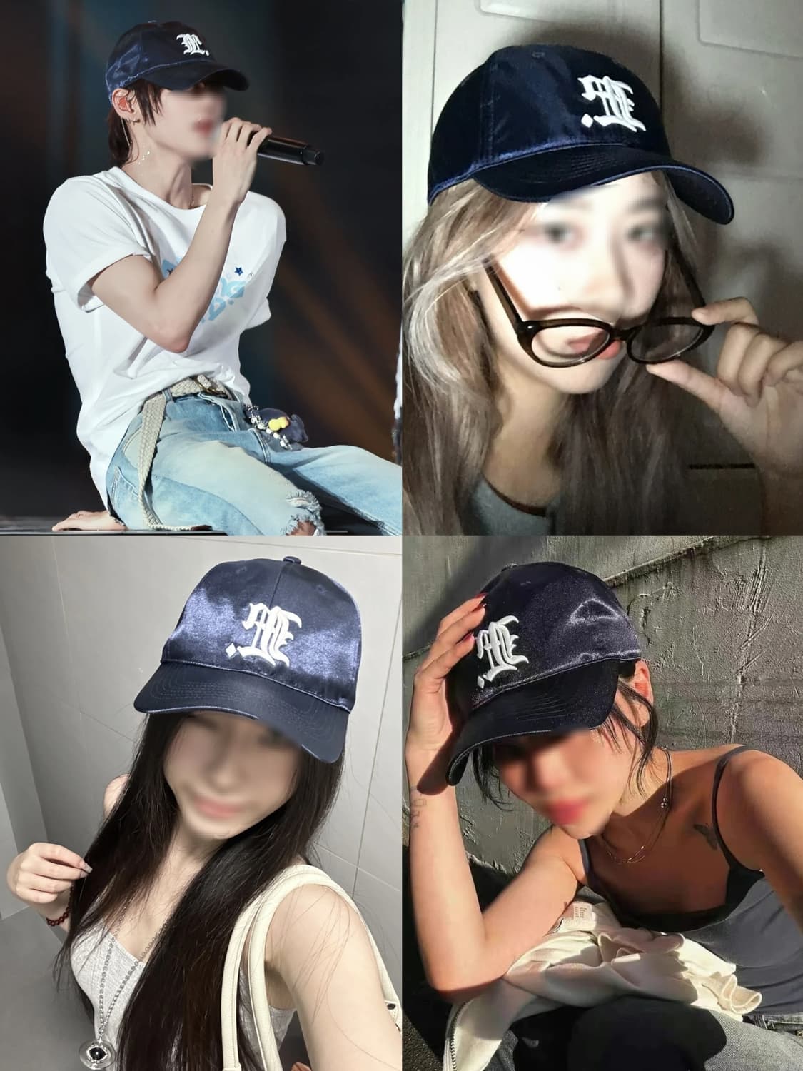 블루 네이비 블링블링  엘엠씨 볼캡 모자  상품이미지1