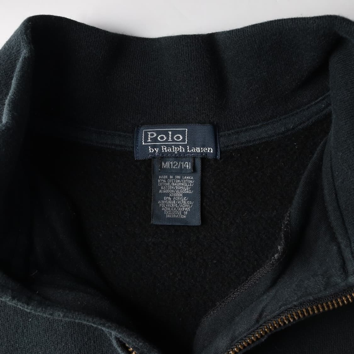 폴로 랄프로렌 트리플 빅포니 자수 기모 반집업 네이비 M 12/14 상품이미지5