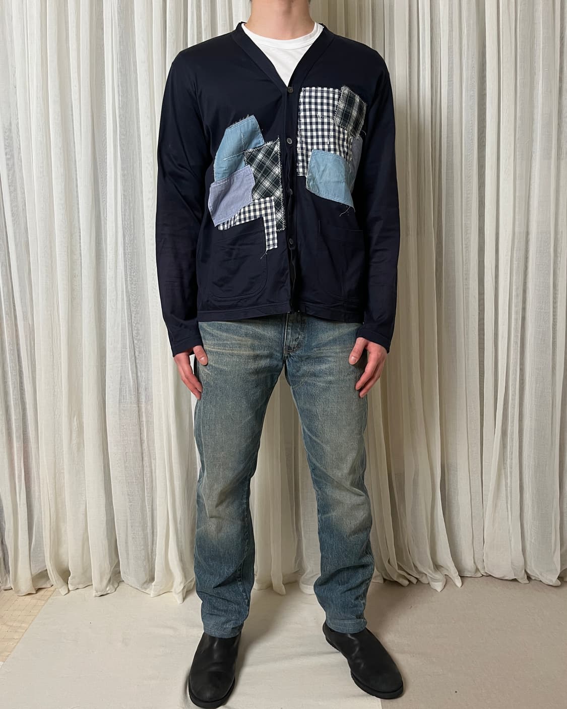 꼼데가르송 옴므 패치워크 코튼 가디건 comme des garcons 상품이미지8