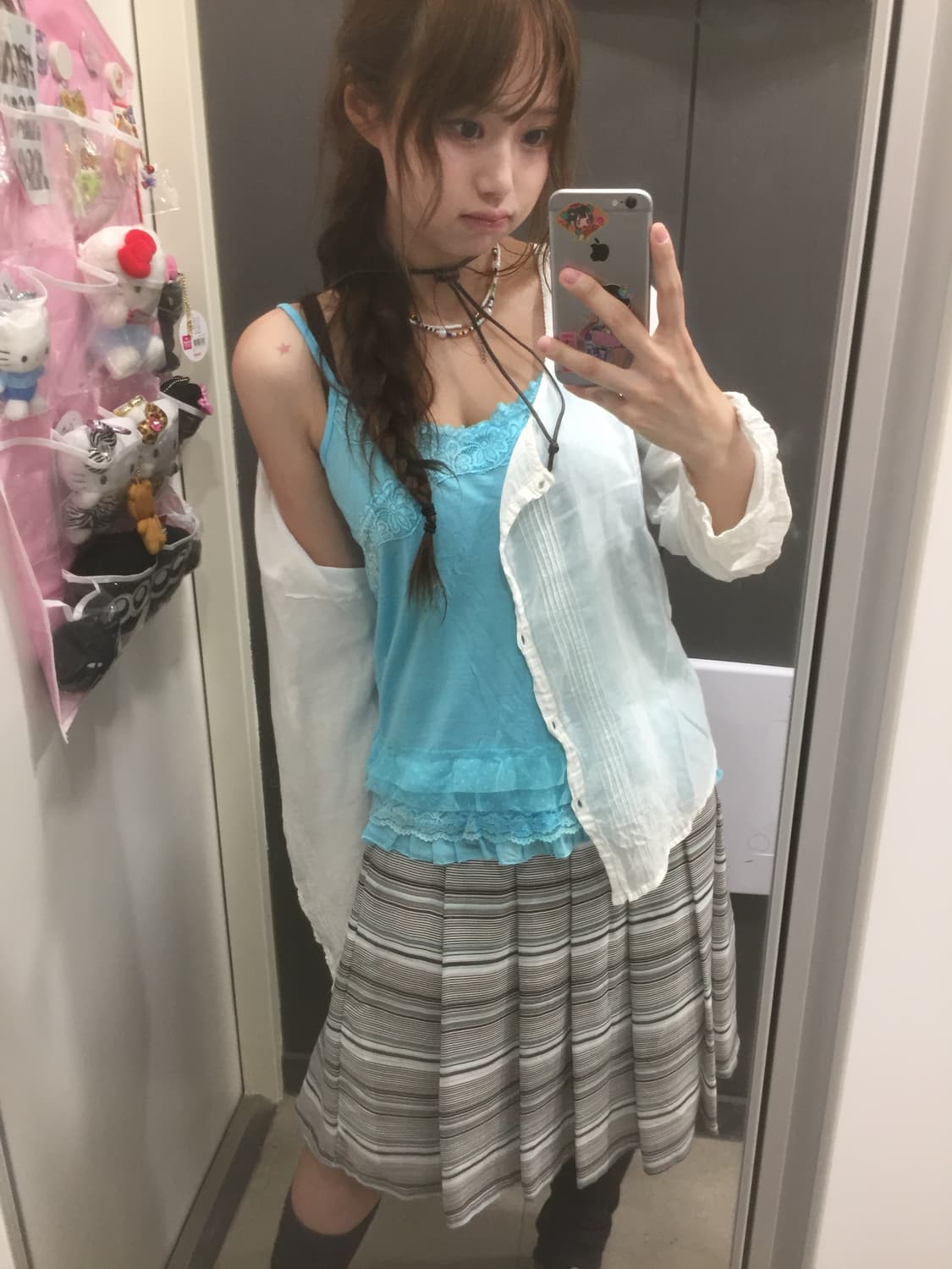 아디다스 괴짜 키치 모리 화이트블루 코디세트 상품이미지3