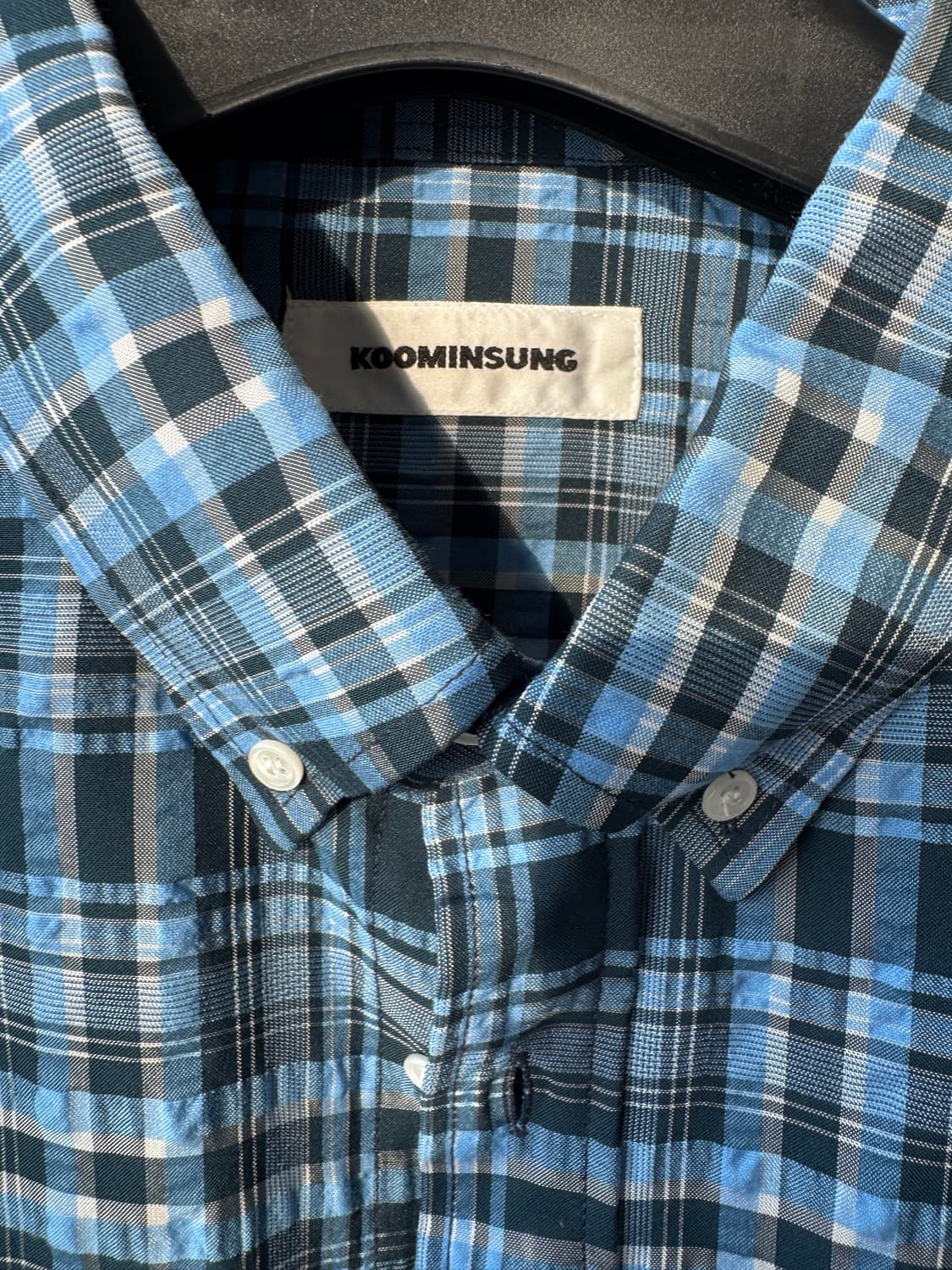 구민성 체크셔츠 블루 상품이미지4