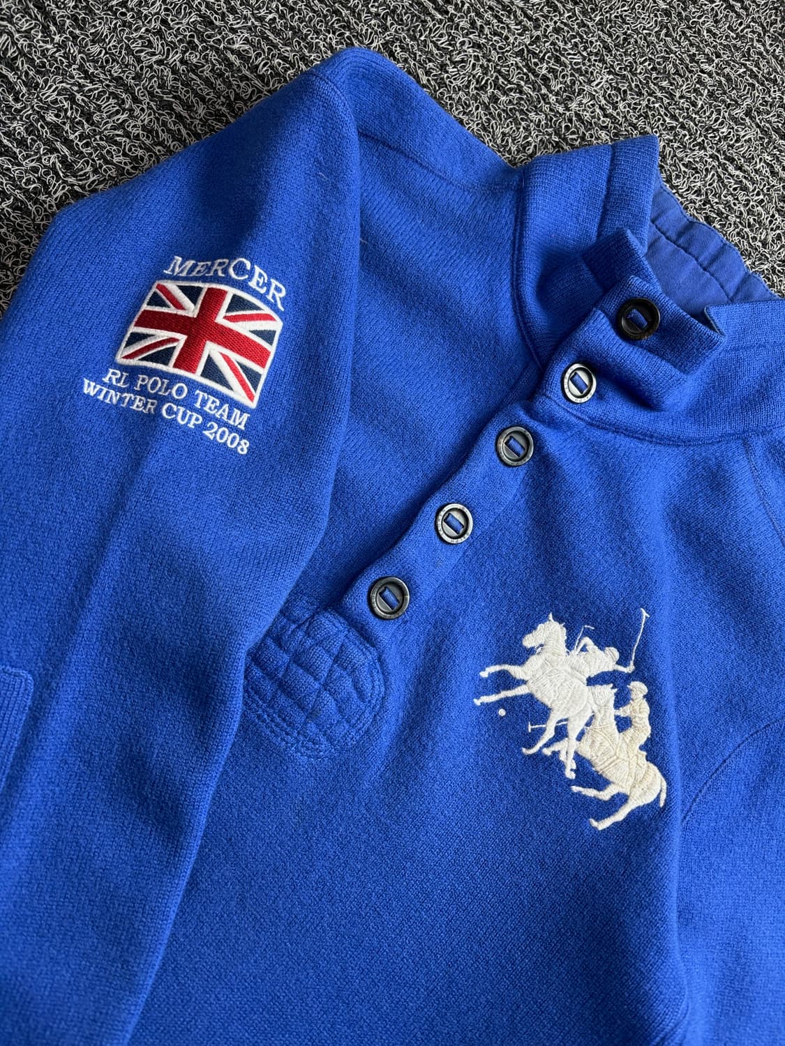 폴로 랄프로렌 아카이브 빅로고 메리노 울 반집업 스웨터 3355 상품이미지3