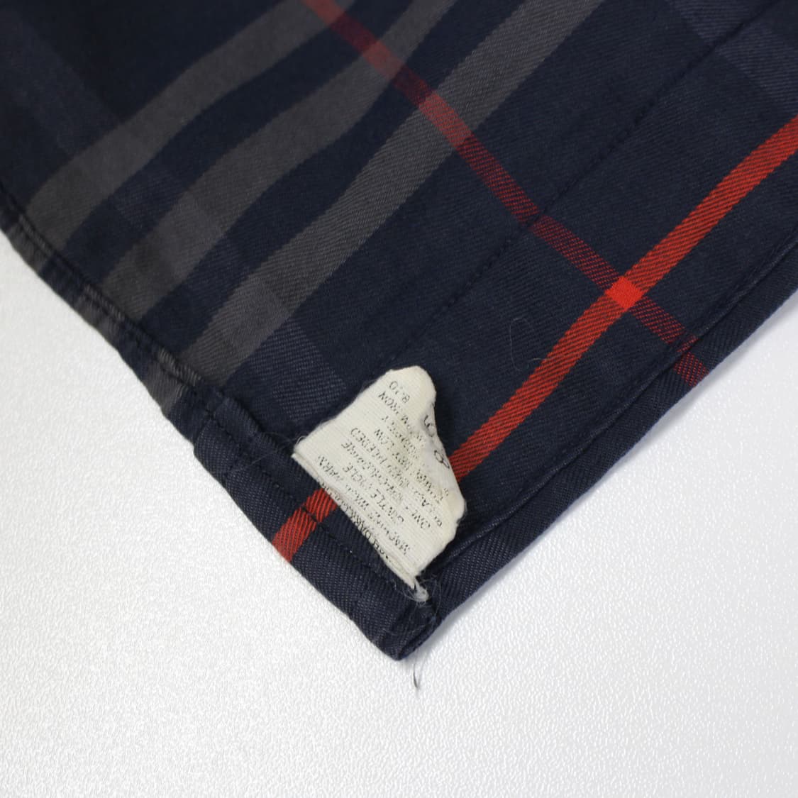 버버리 BURBERRY 빈티지 네이비 체크 셔츠 남방 상품이미지7