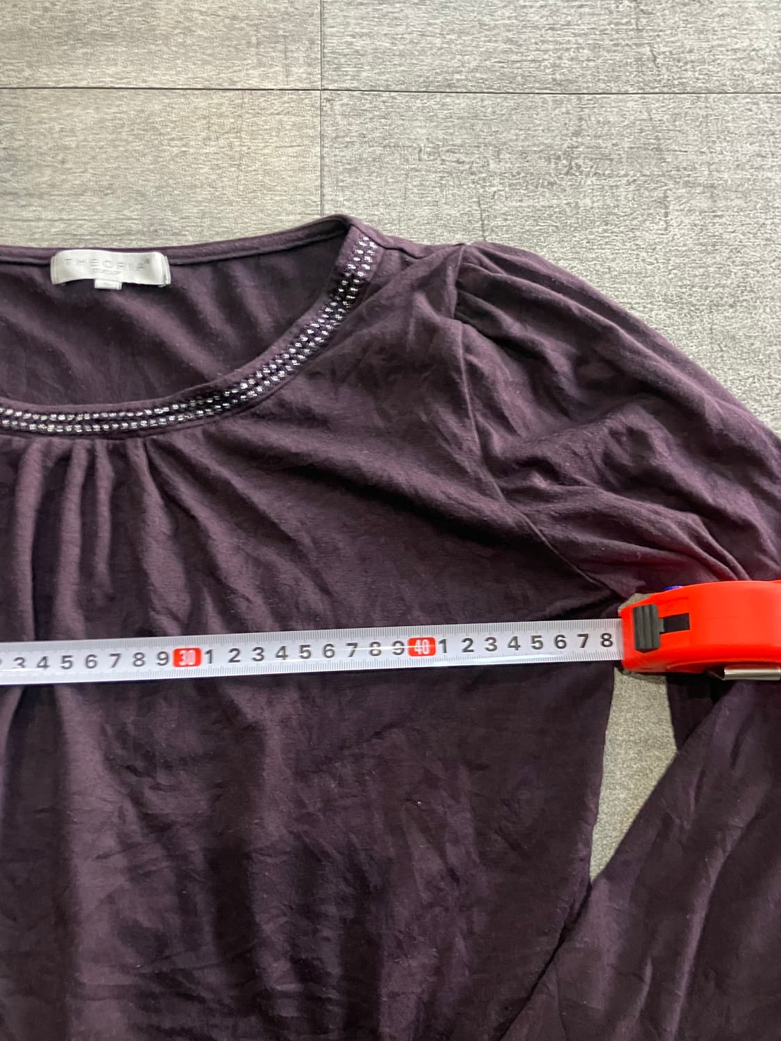 일본빈티지 Theoria 하구미모리걸 달천깔페어리 비즈넥티셔츠 상품이미지3