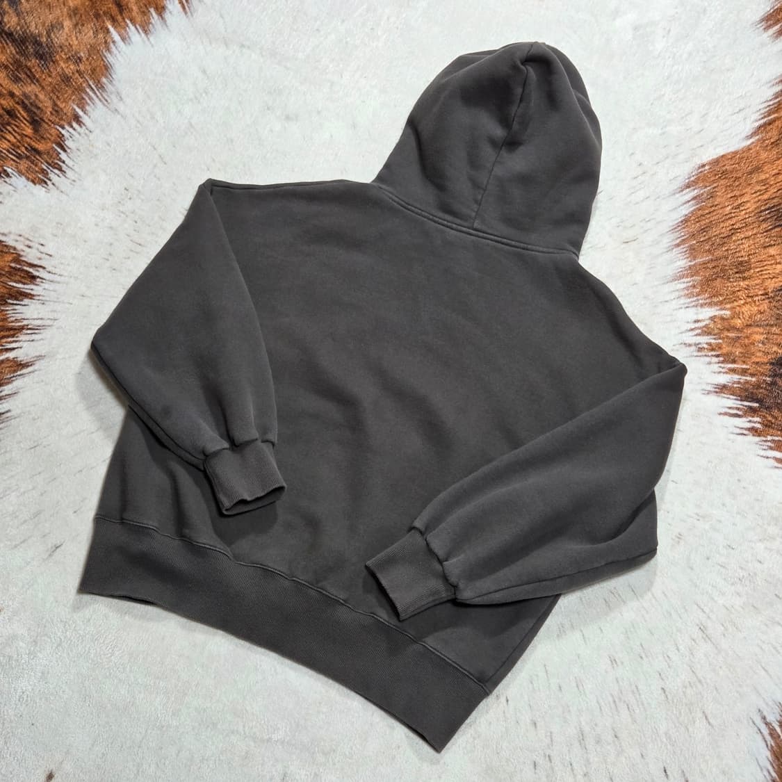 차콜 블루 스타 별 로고 약기모 후드티 상품이미지4