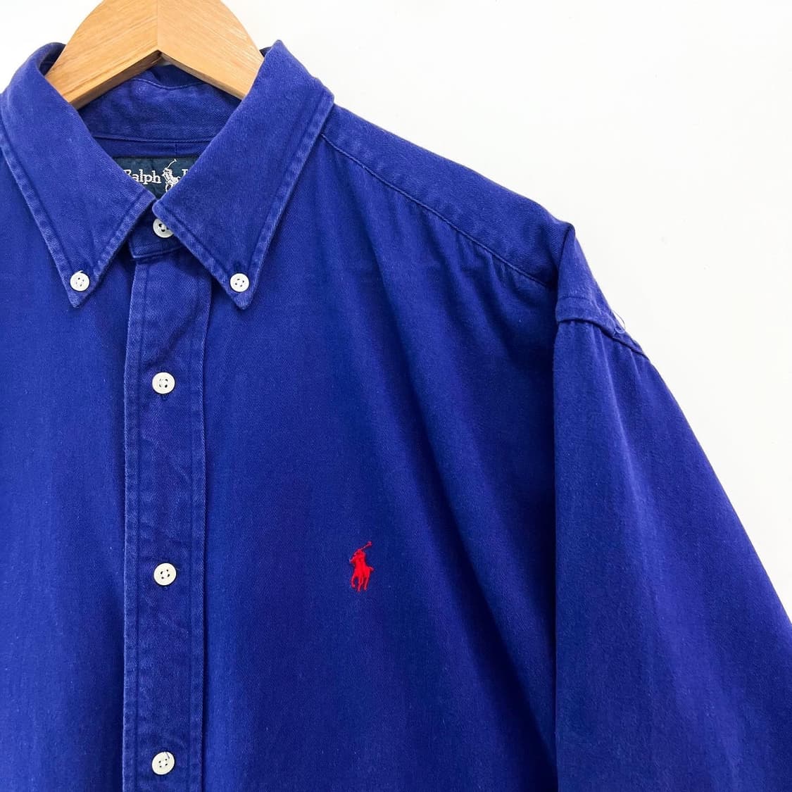폴로 랄프로렌 기본 포니 블루네이비 오버사이즈 셔츠 상품이미지3