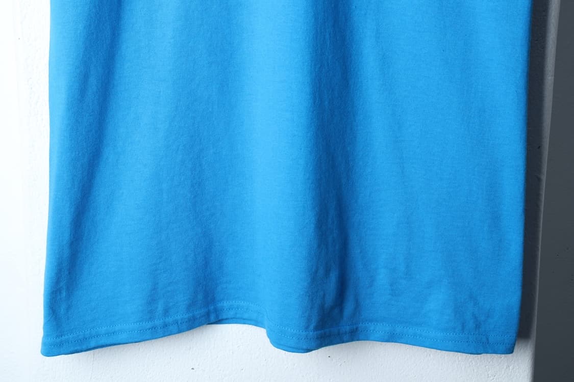 (L-2XL) 길단 반팔 티셔츠 USA 빅사이즈 연블루-H30219 상품이미지4