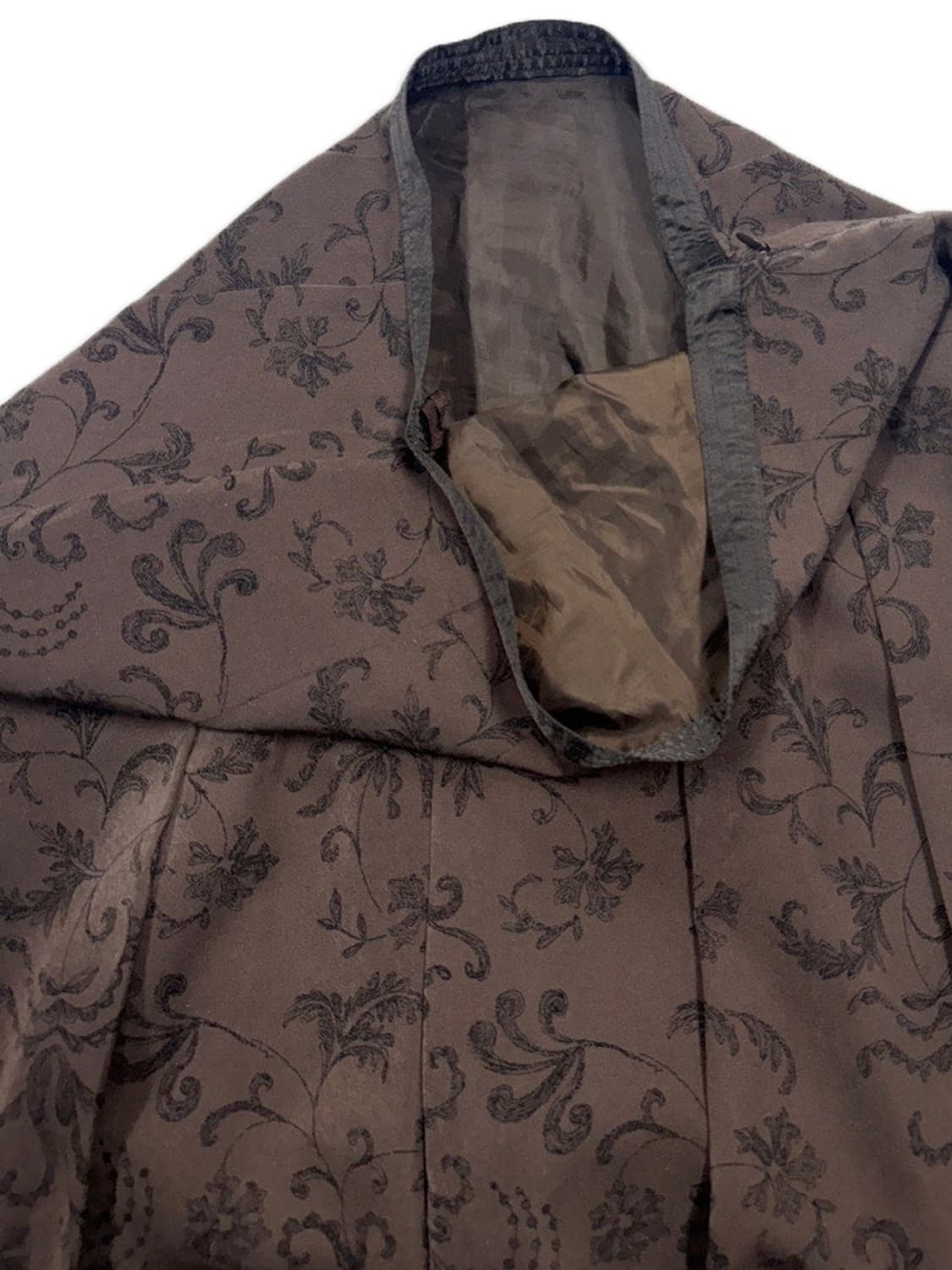 빈티지 브라운 자수 플레어 미디 스커트 상품이미지4