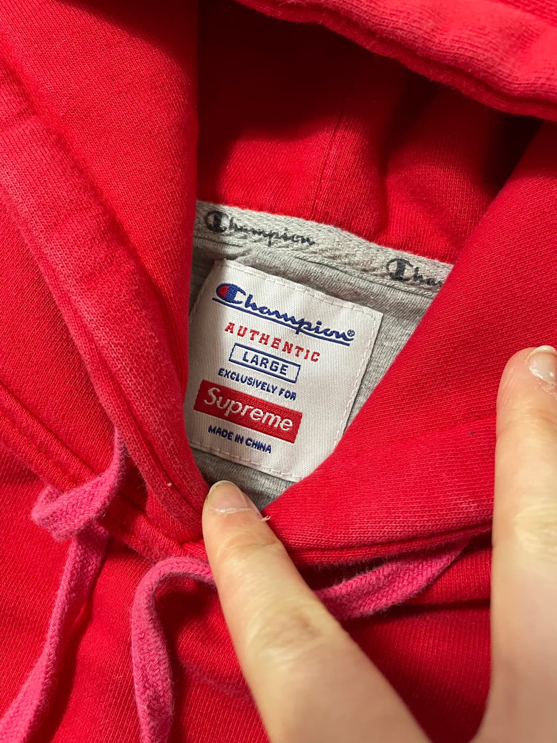 빈티지9. 챔피온 X 슈프림 콜라보 컬러블록 후드 티셔츠 후드티 스웻 상품이미지3