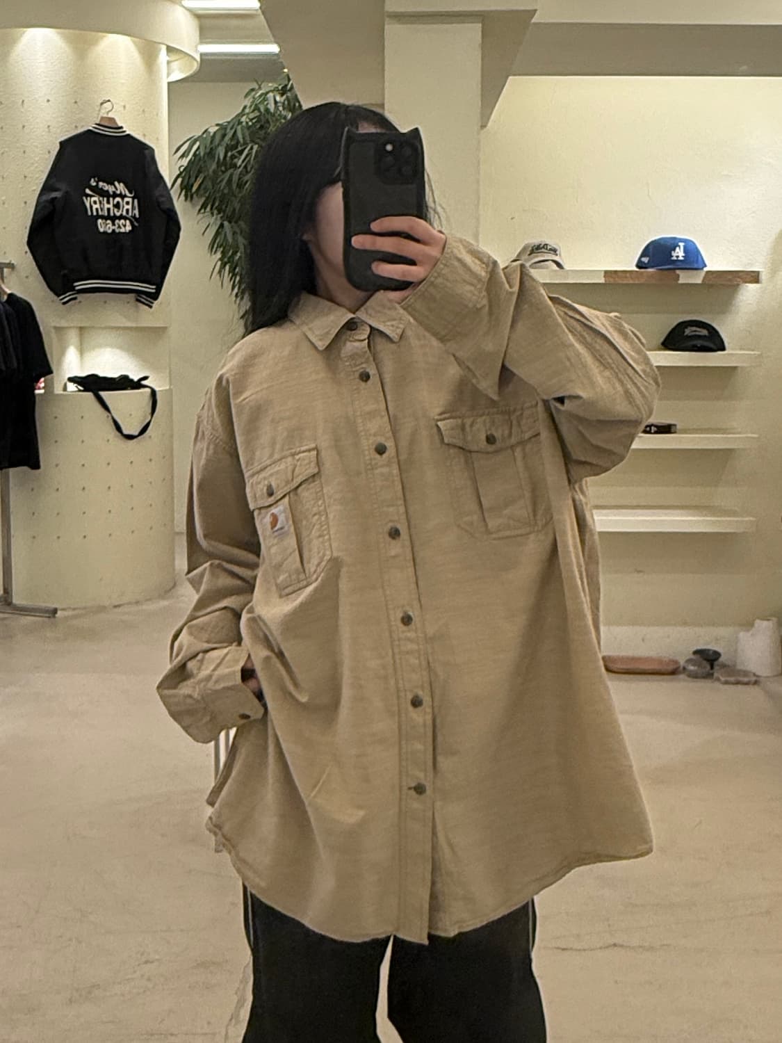 칼하트 박시핏 투포켓 워크 셔츠 브라운 U108 상품이미지1