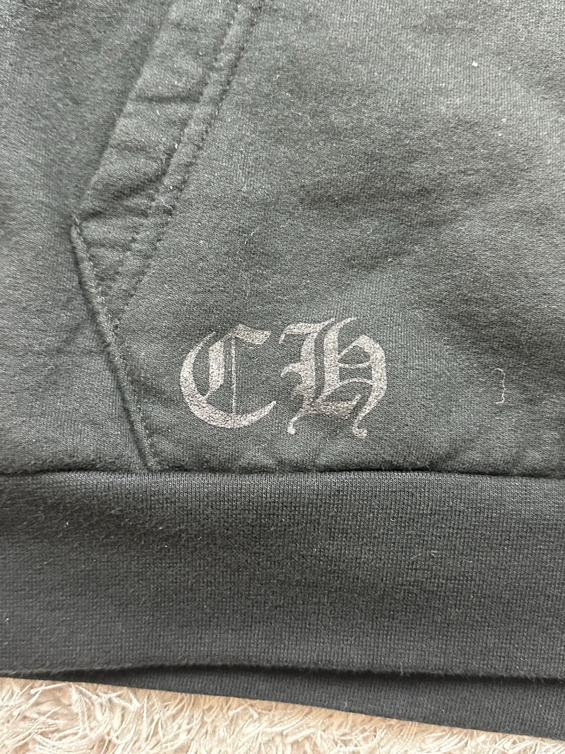 [XL] 정품 크롬하츠 오사카 홀스슈 후드 블랙 상품이미지5