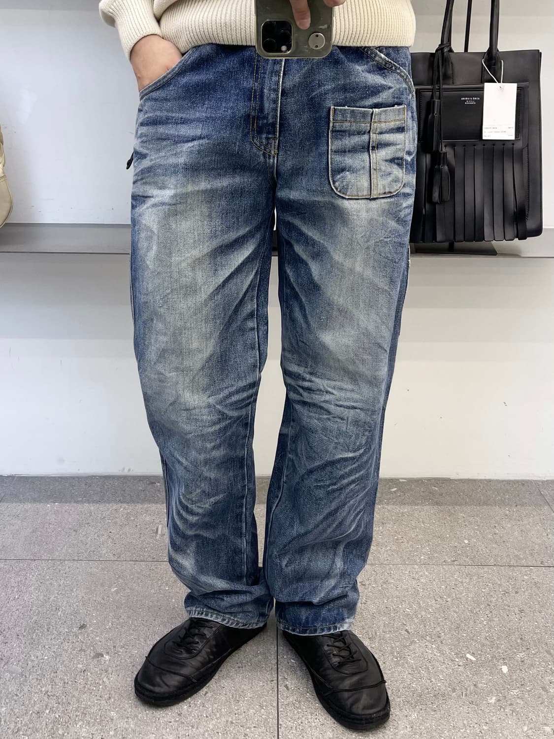 Billvan 데님 카펜터 팬츠 상품이미지2