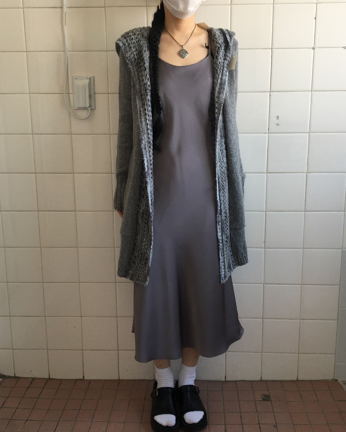 Punching point open hood cardigan 상품이미지6