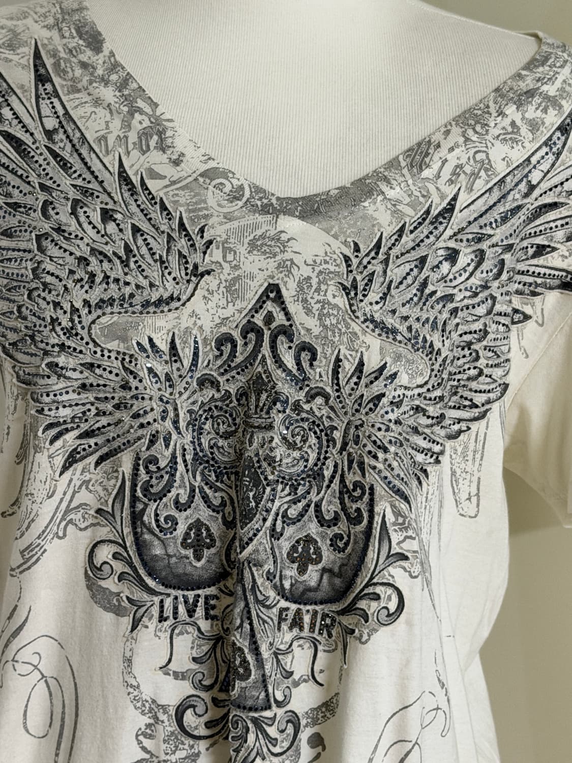 버커루 스컬 프린팅 큐빅 반팔  상품이미지2