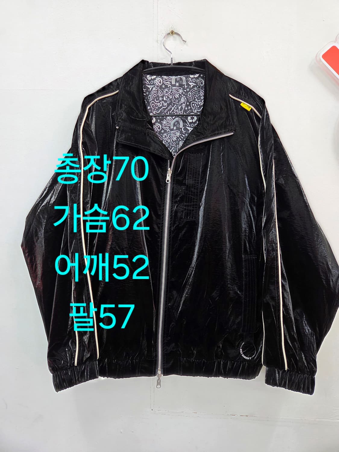 [초희귀]홀리넘버세븐 블랙 유광 리버시블 트랙 자켓 상품이미지2