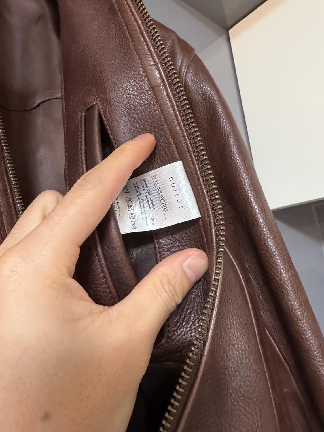 노이어 엔틱 카우레더 트러커 브라운 48 사이즈 상품이미지2