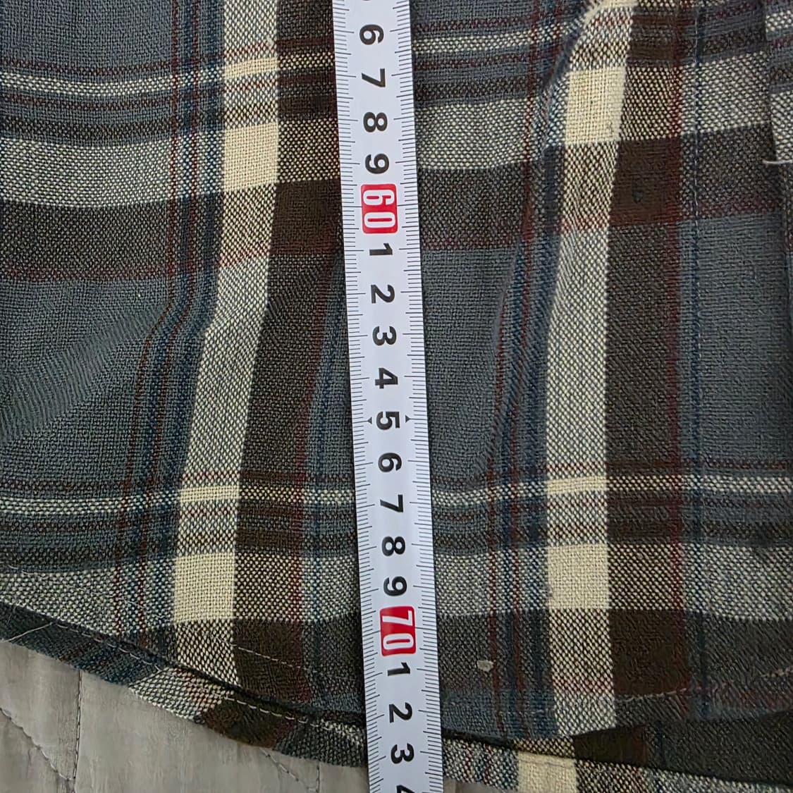 [L] 90s 러기드웨어 플란넬 체크 셔츠 페인팅, 페이드 상품이미지8