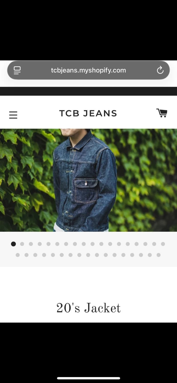 택포20) TCB jeans 20s 1세대 데님자켓 44 상품이미지7