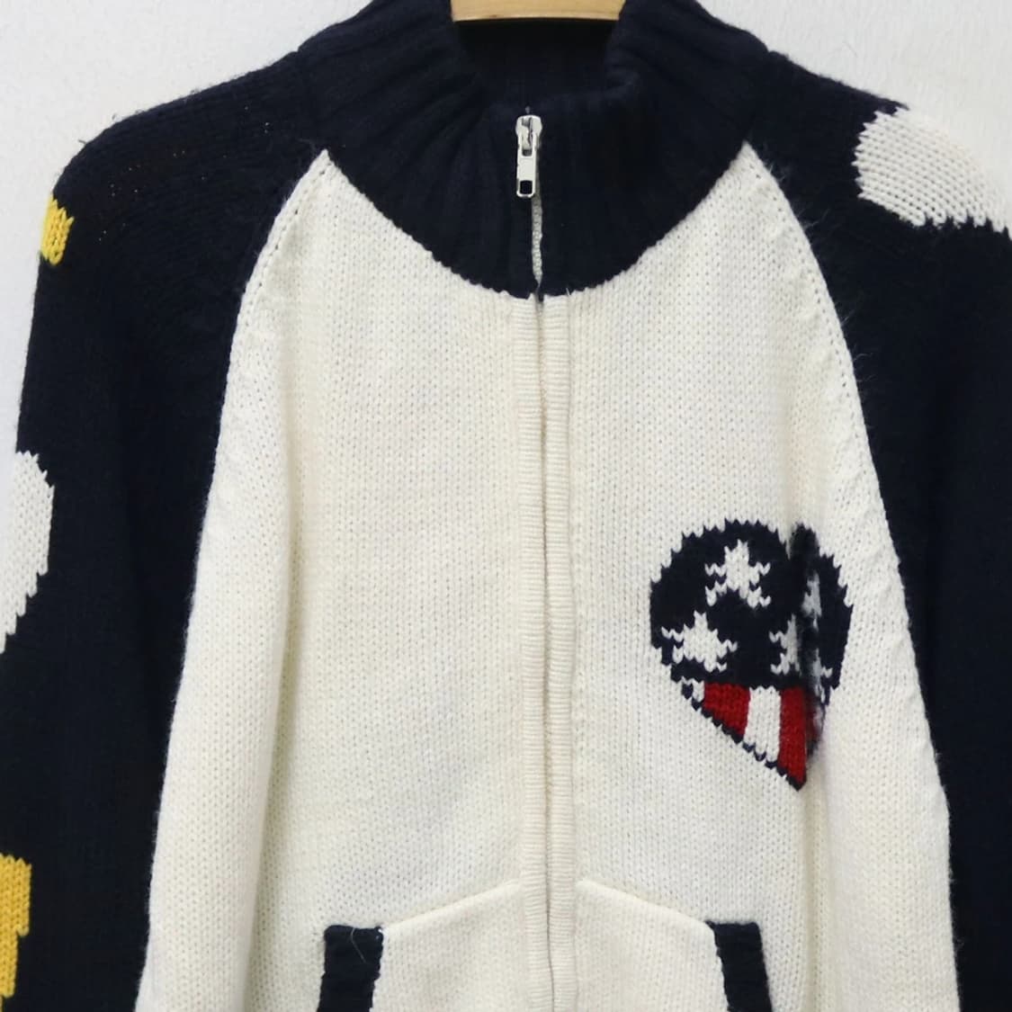 TOROPPO 하트 포인트 니트 집업 62878 상품이미지6