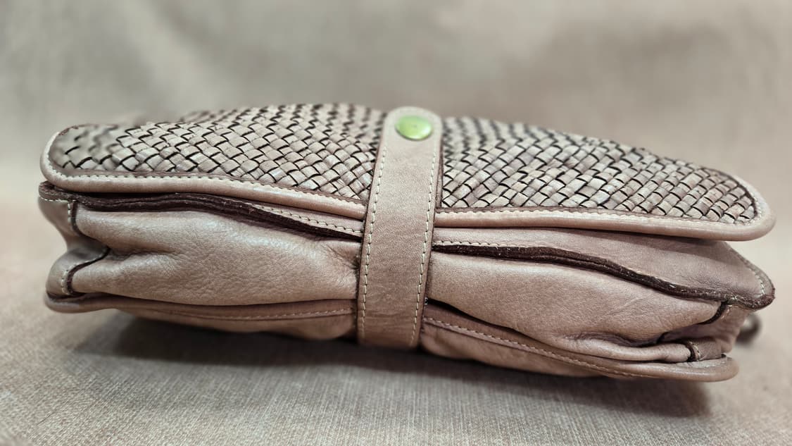 [Made in Italy] 이태리 천연가죽 빈티지 위빙 메쉬 크로스백 상품이미지3