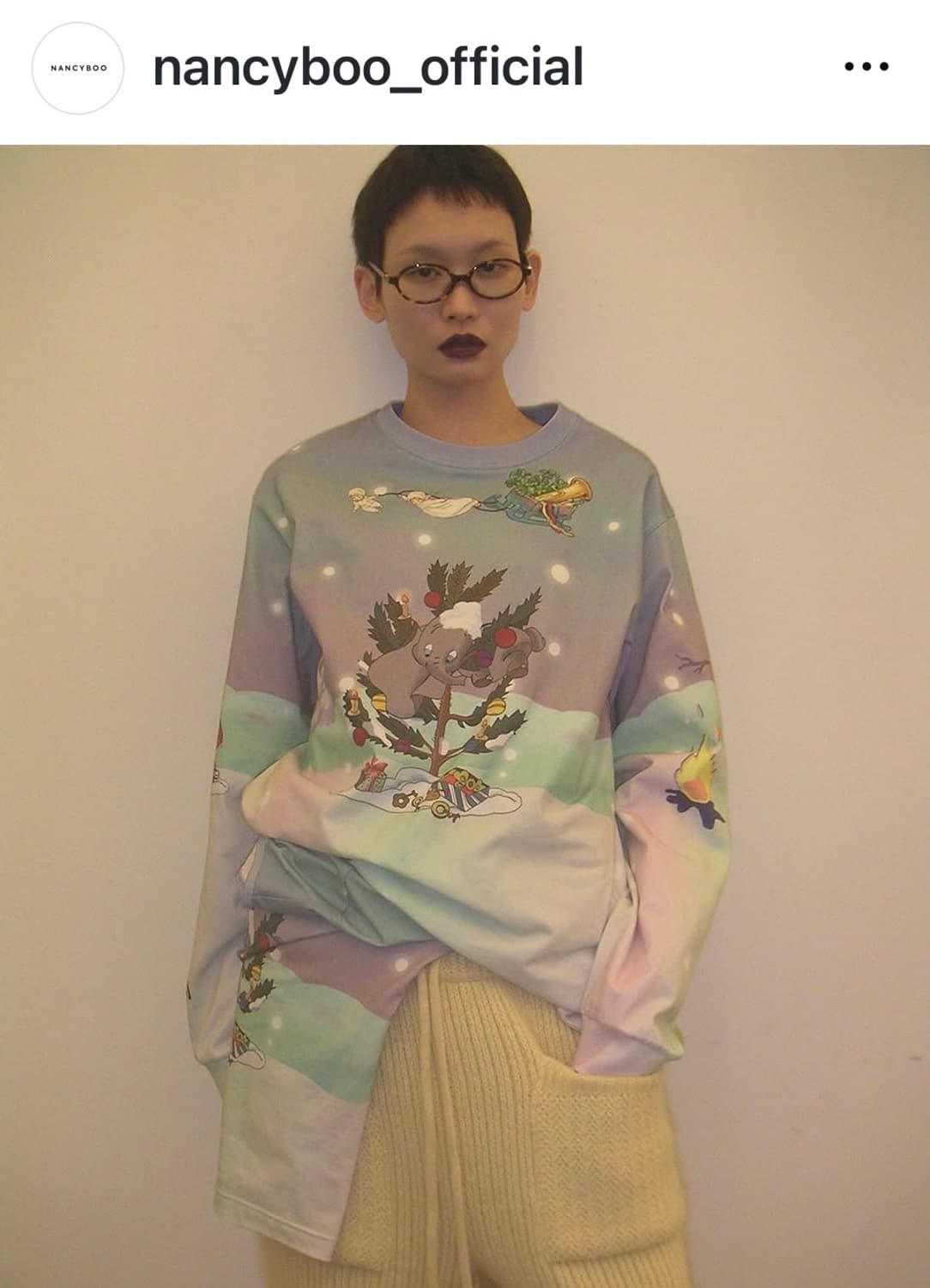 낸시부 블루 긴팔 티셔츠 (새상품) 상품이미지2