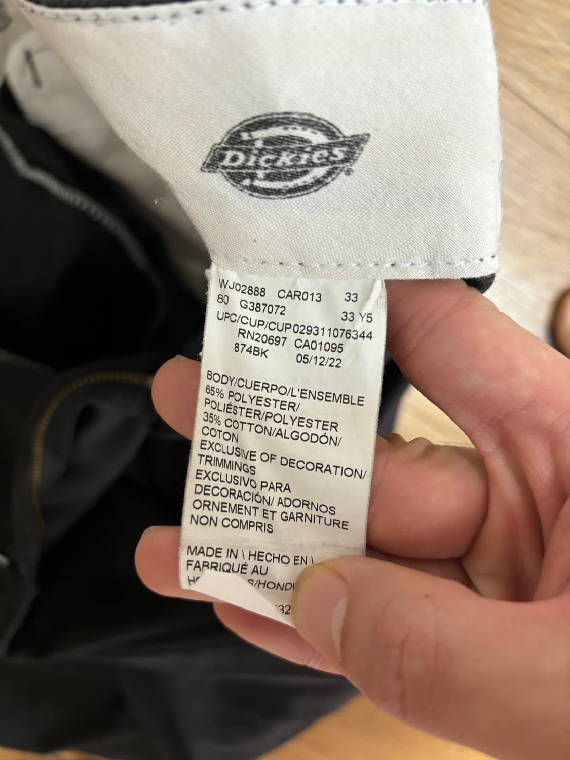 디키즈874 블랙 33size 상품이미지4