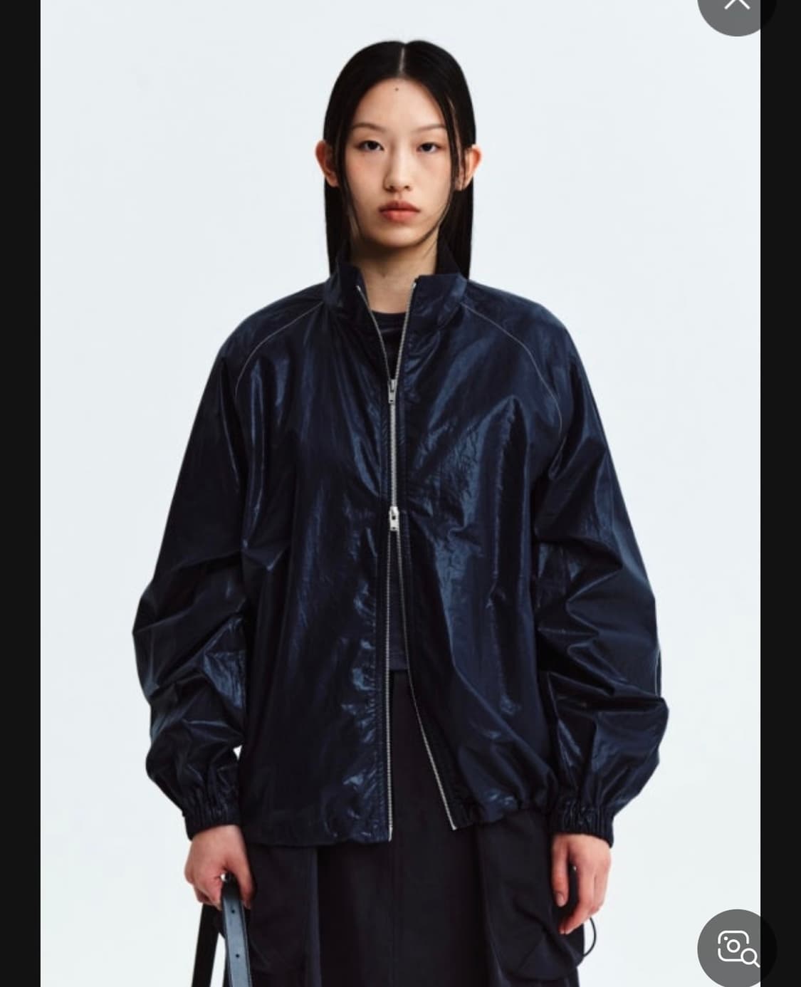 마땡킴 코팅 점퍼 네이비 상품이미지1