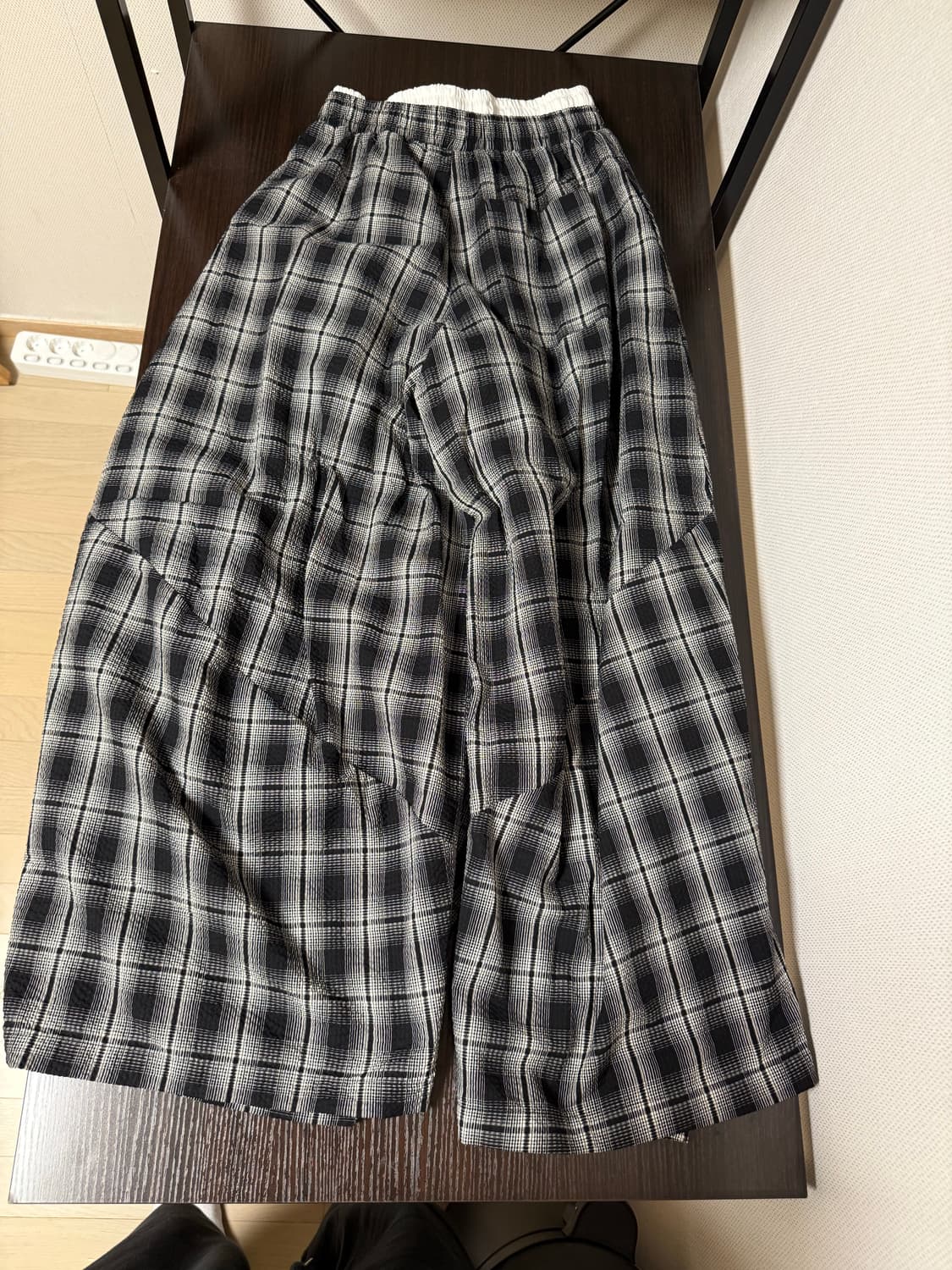 (새 상품M) Aelfric Eden 체크 배기 트레이닝 팬츠 (US) 상품이미지4