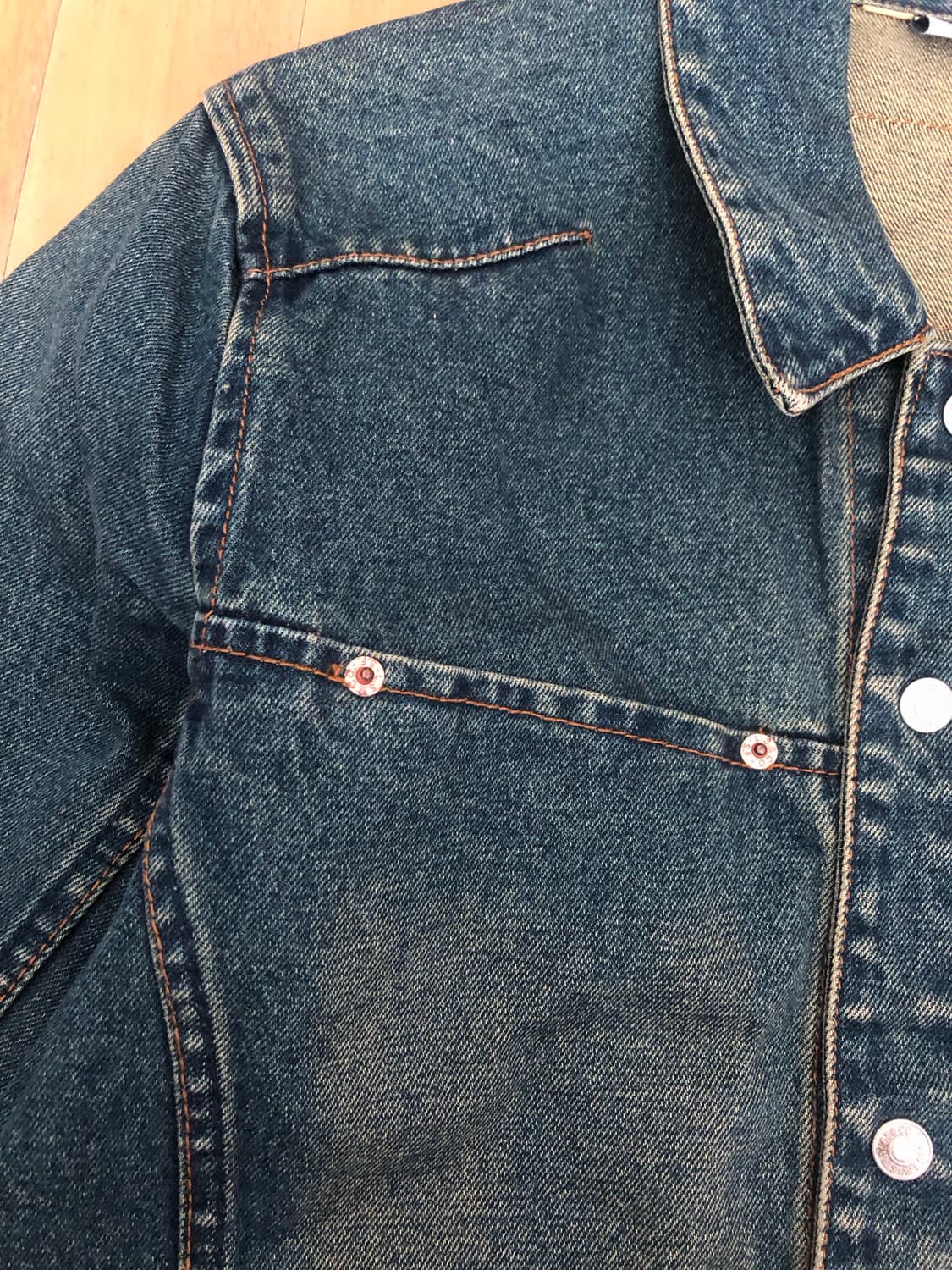 리바이스 엔지니어드진 빈티지 워싱 데님자켓 L 상품이미지3