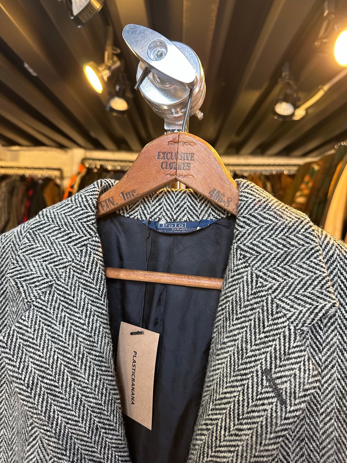 90s 폴로 랄프로렌 해리스 트위드 헤링본 자켓 made in usa 상품이미지3