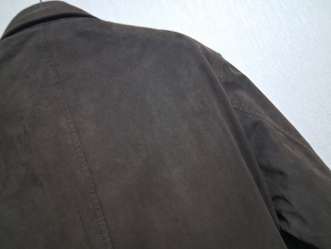 일본빈티지수입 유니클로 남성 스웨이드쟈켓 짙은카키 표기 L슬림100 98 상품이미지6