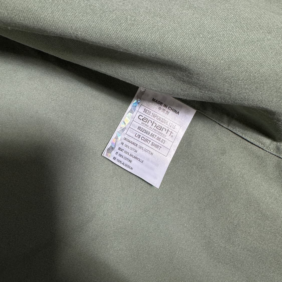칼하트 카키 워크셔츠 S사이즈 거의새것 상품이미지3