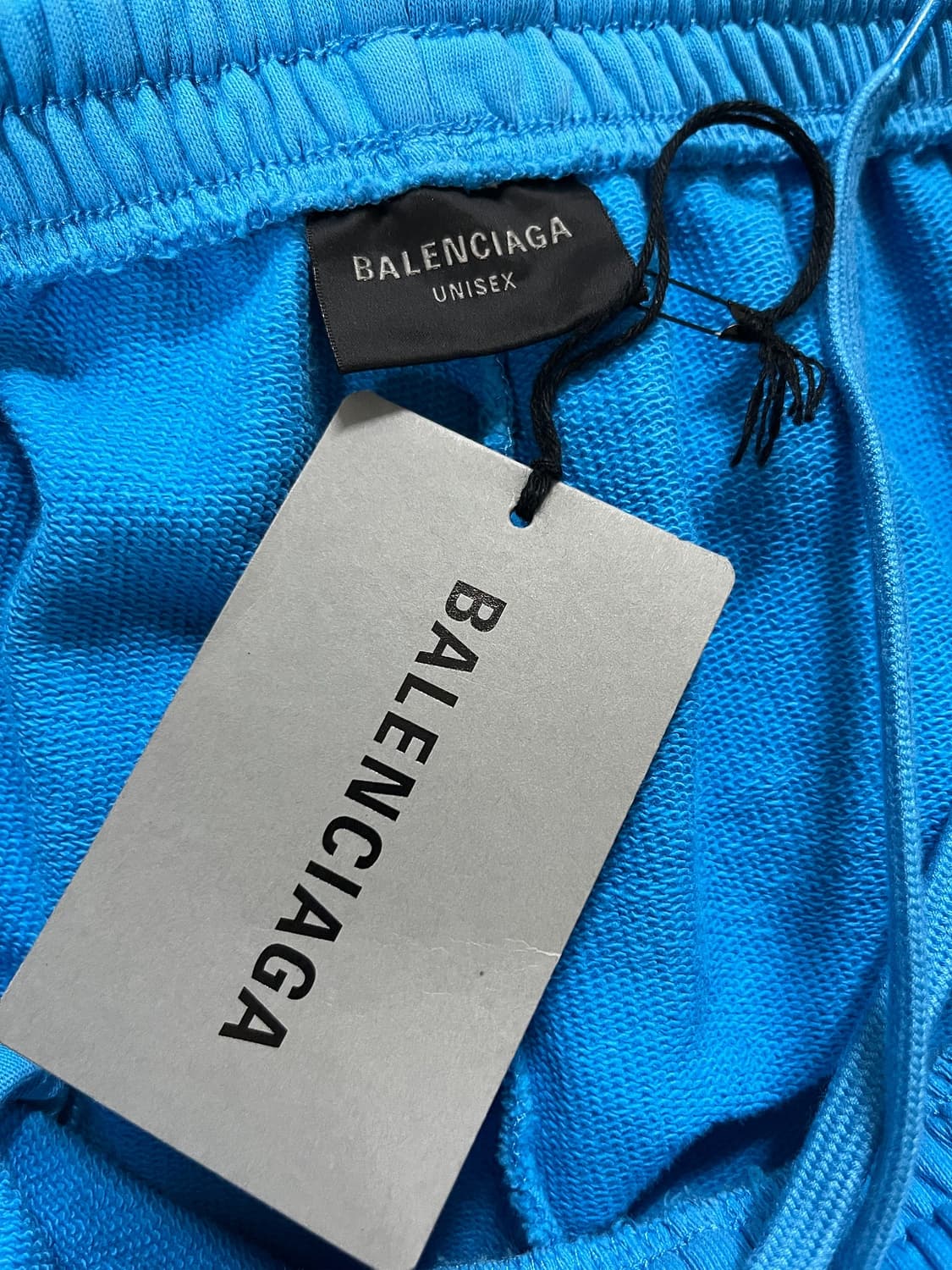 @새상품@ 발렌시아가 로고 자수 스웻 쇼츠 반바지 블루컬러 상품이미지3