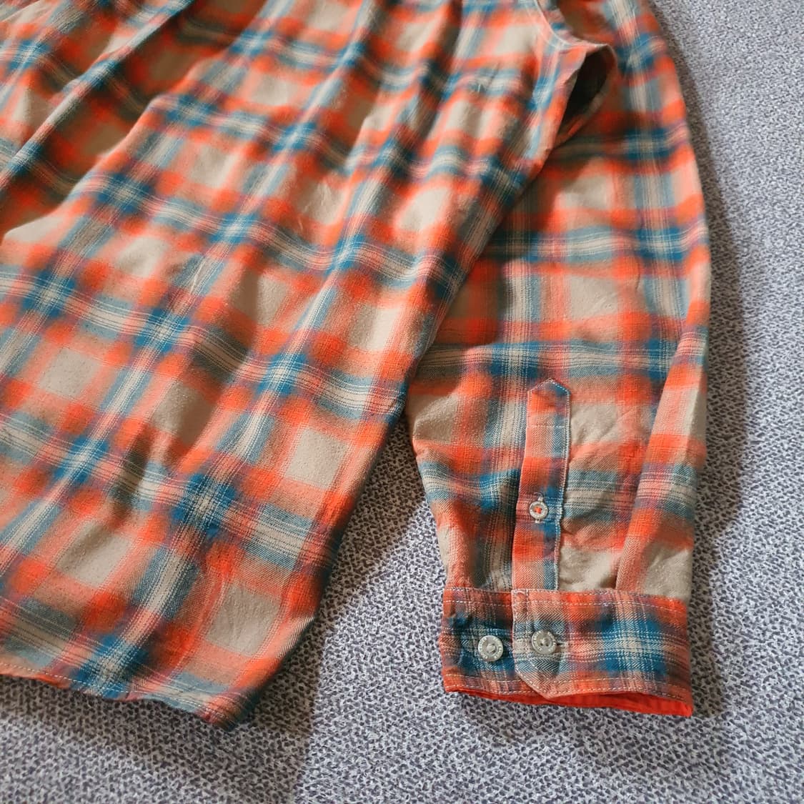 에디바우어 오렌지체크 플란넬 셔츠  no.77 상품이미지7