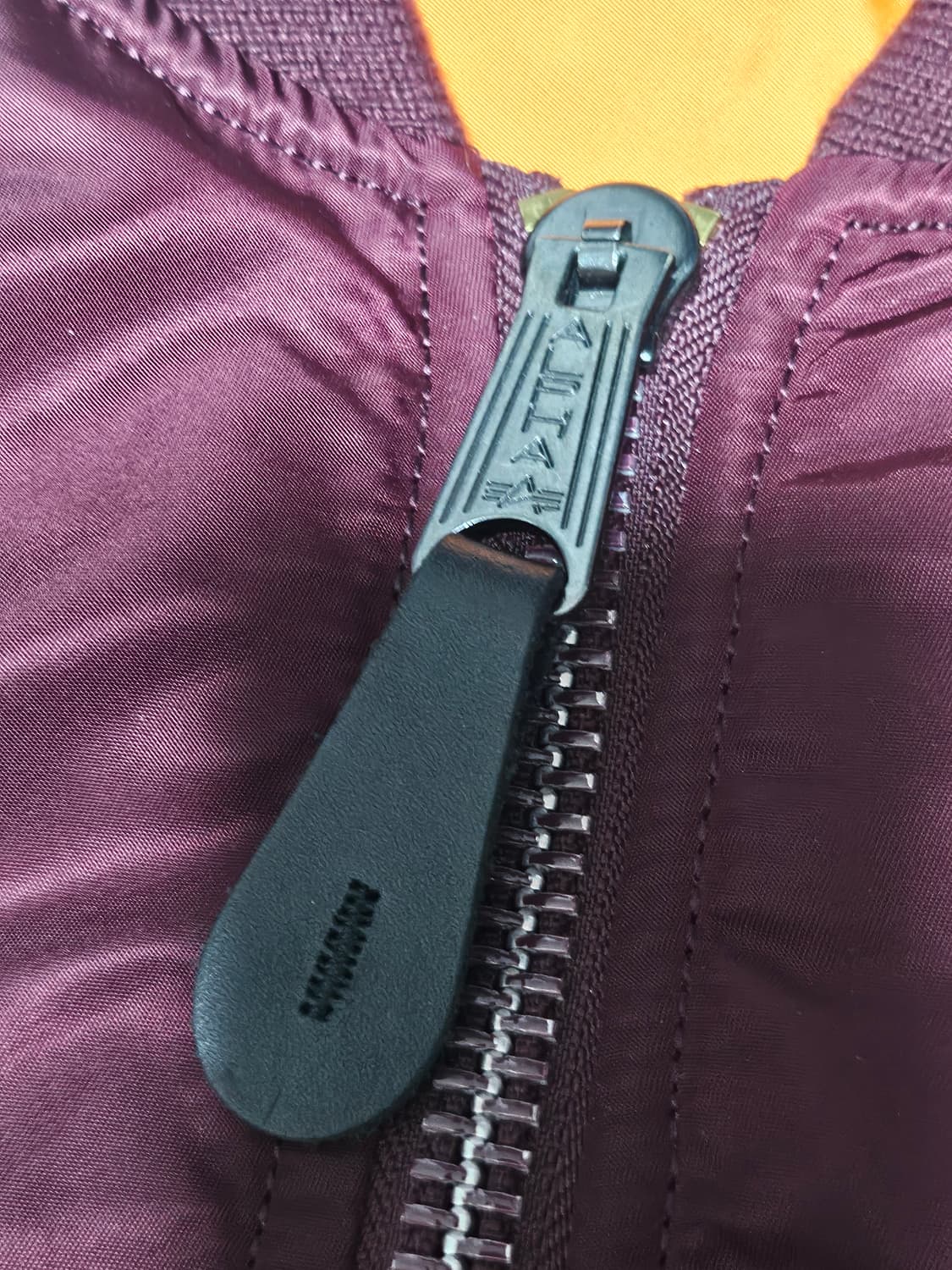 알파인더스트리 리버시블 MA-1 항공점퍼 봄버 자켓 다크체리 버건디 M 상품이미지3