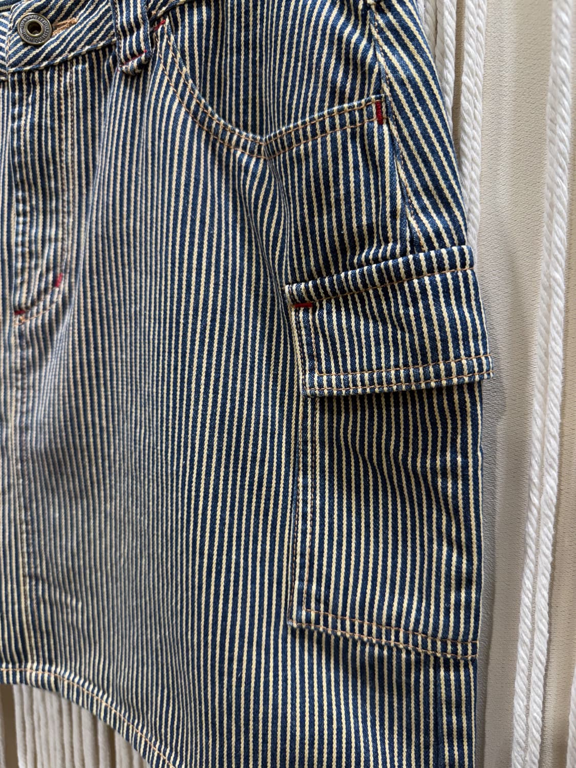 Striped Pocket Denim Skirt 0079 상품이미지2