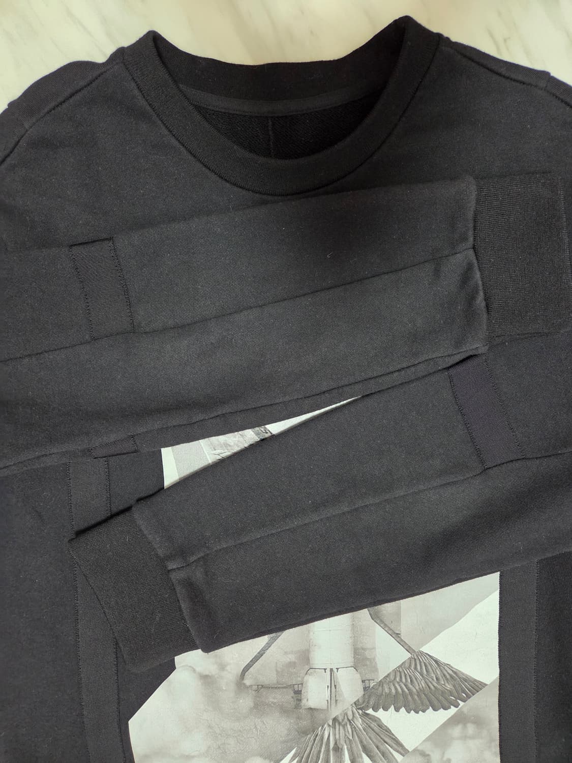 시스템옴므 그래픽 사이드지퍼 맨투맨 상품이미지3