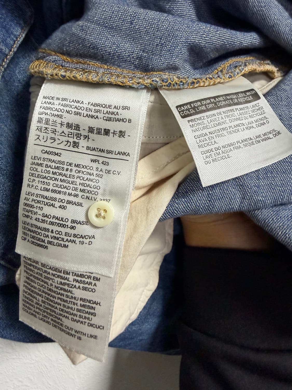 리바이스 데님 셔츠 원피스 상품이미지4