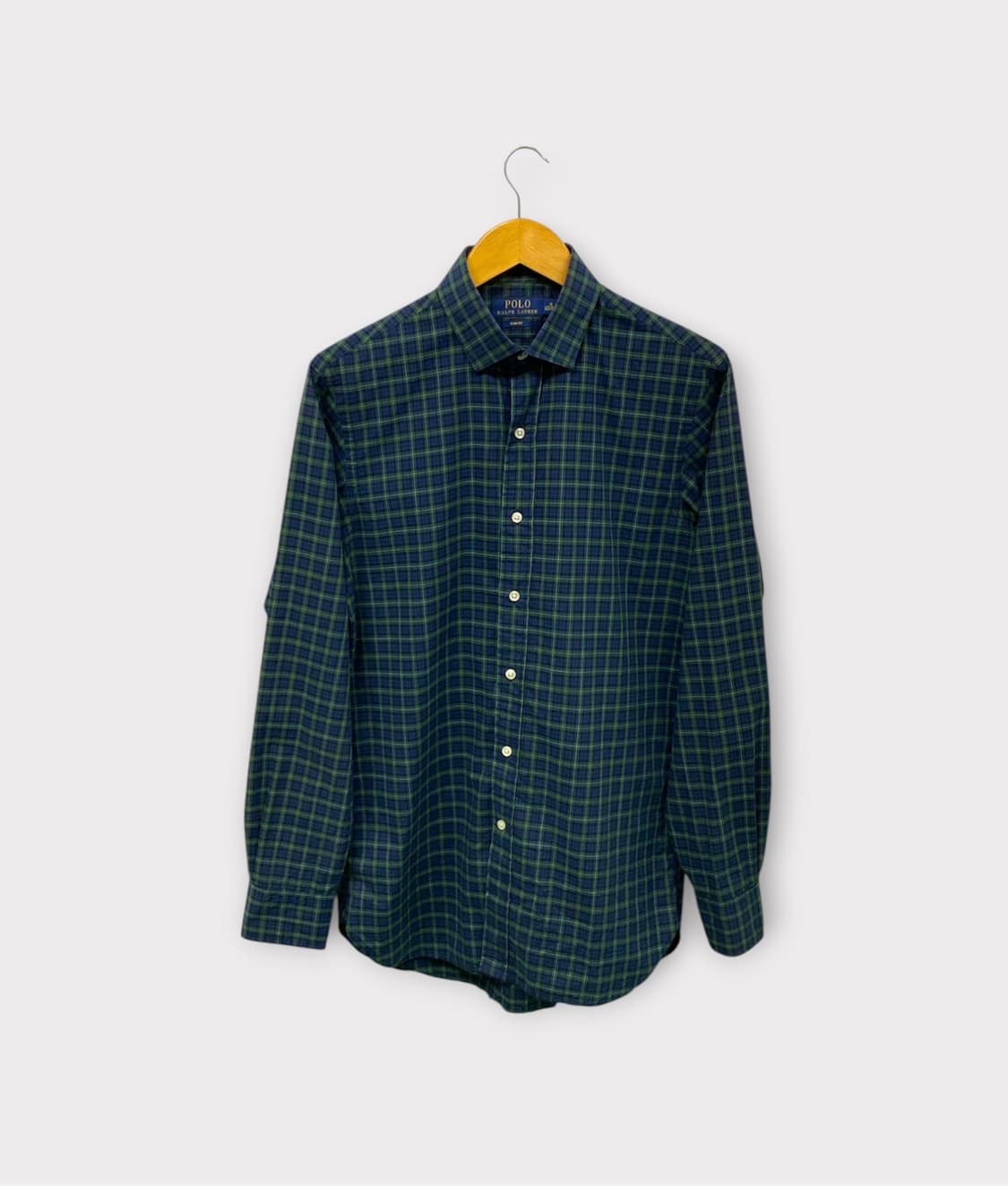 폴로 랄프로렌 네이비 /그린 체크 남방 S 상품이미지1